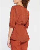 Chemise Aprila  marron rouille