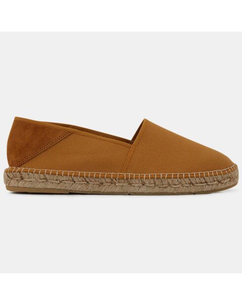 Espadrilles en Toile arrière en Cuir camel