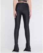 Pantalon enduit asymétrique noir