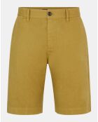 Bermuda en Coton & Lin Regular Fit Muberlin kaki