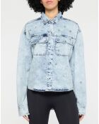 Chemise en Jean délavé Anissa bleu clair