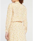 Blouse fluide Anita imprimé floral beige/jaune