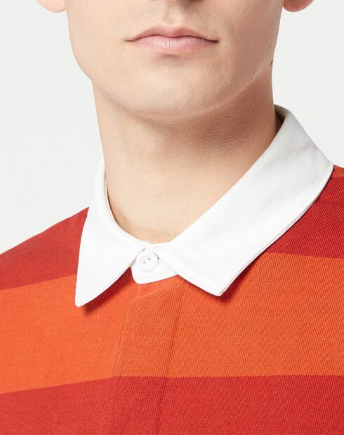 Polo Regular Fit Bugby Rugby orange/rouge