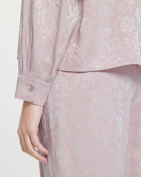 Chemise Boxy Jacquard mauve