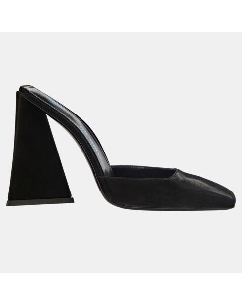 Mules negros - tacón de 11,5 cm