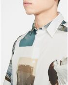 Chemise ample manches courtes Lyrique multicolore