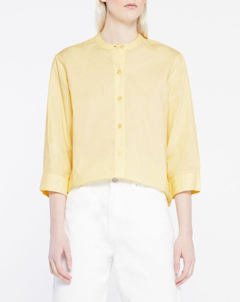 Chemise en Coton Popeline Bio Pippa jaune