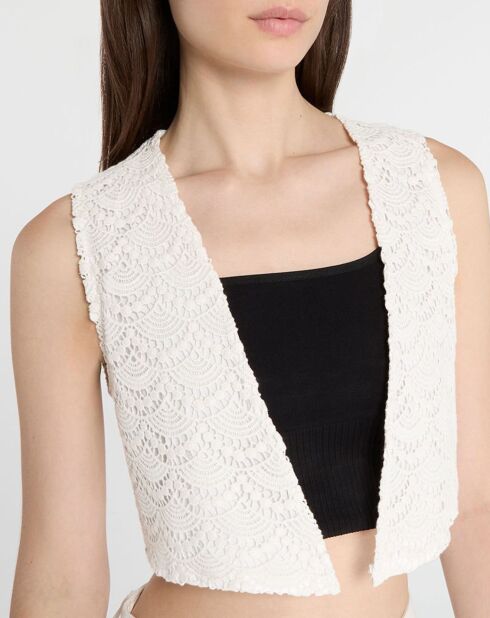Gilet Lagny écru