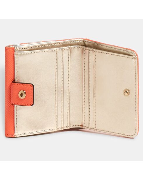 Porte-monnaie Laurel orange moyen - 10x9x4 cm