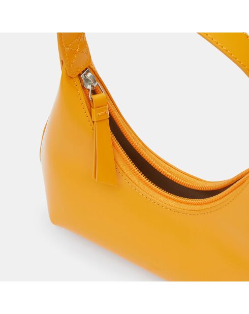 Sac à main en Cuir Baby Amber Semi Pate orange - 16x22x6 cm