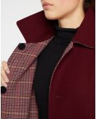 Manteau réversible en Laine mélangée Louis Mac bordeaux