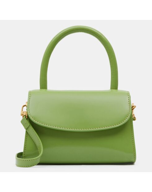 Sac à main mini en Cuir Semi Patent Leavert vert - 11x17x7 cm