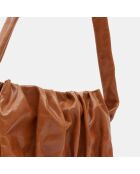 Sac à main en Cuir Vague Vinta marron 15x25x6 cm