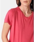 T-Shirt Polly col rond fuchsia