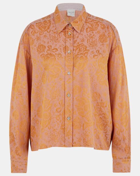 Chemise Boxy Jacquard orange clair