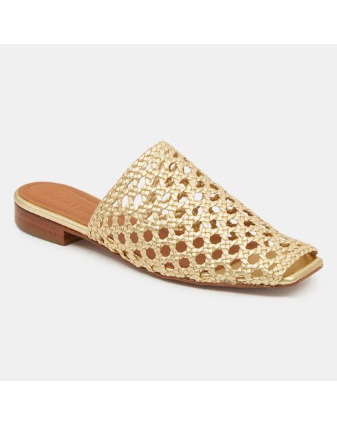 Mules en Cuir Marquez dorées