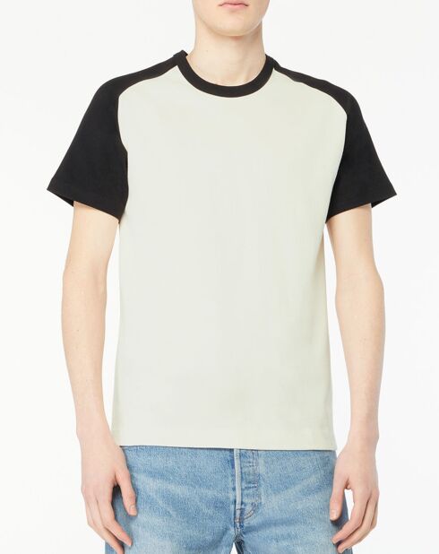 T-Shirt 100% Coton Bio Baglan blanc/noir