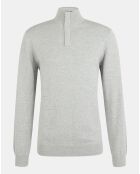 Pull col camionneur Butonzip Cam gris