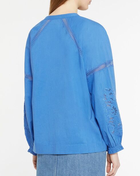 Top en Coton Bio Patmos bleu moyen