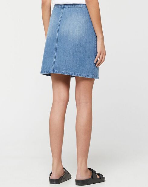 Jupe en Denim Puce bleu clair