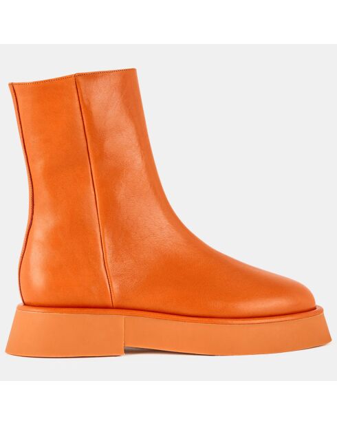 Boots en Cuir marron