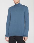 Pull Tutonzip bleu/gris