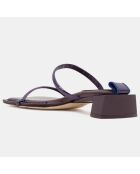 Mules en Cuir violet foncé