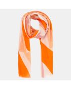 Foulard/Paréo en Coton Vision orange - 194x97 cm