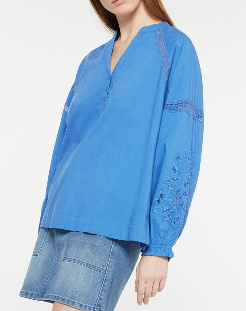 Top en Coton Bio Patmos bleu moyen