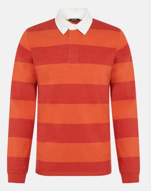 Polo Regular Fit Bugby Rugby orange/rouge