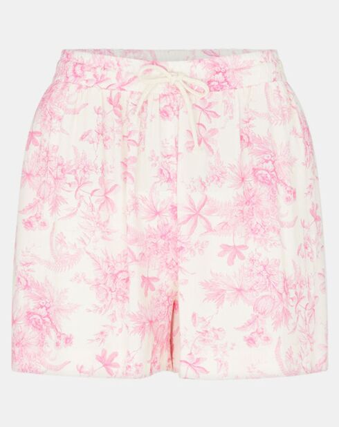 Pantalones cortos Paulette rosa/blancos
