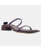 Mules en Cuir violet foncé