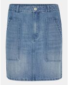 Jupe en Denim Puce bleu clair