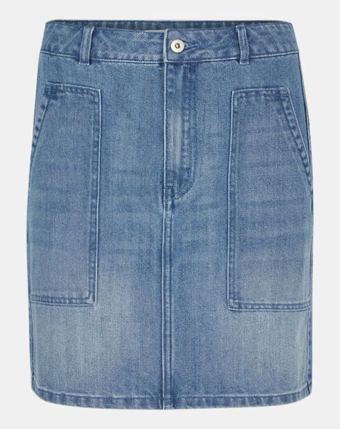 Jupe en Denim Puce bleu clair