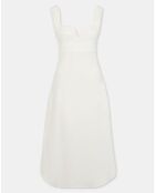 Robe fluide en Lin mélangé blanche