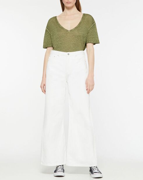 T-shirt Nada khaki 100% lino
