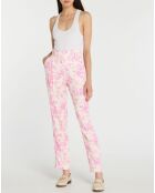 Pantalon Pirandello rose/écru