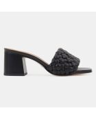 Mules en Cuir Odessa noires - Talon 5.5 cm