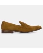 Mocassins en Velours de Cuir marron