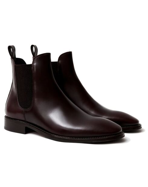 Chelsea Boots en Cuir marron foncé