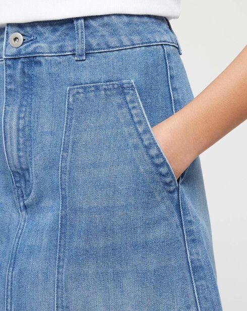 Jupe en Denim Puce bleu clair