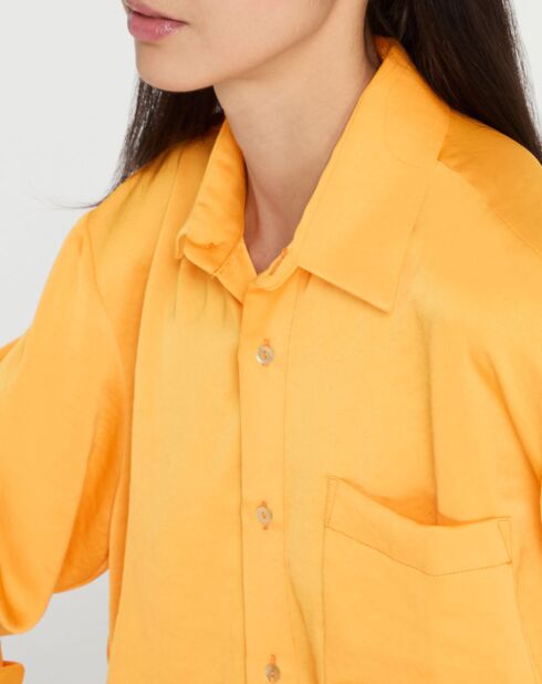 Chemise fluide et ample Noélie orange
