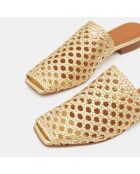 Mules en Cuir Marquez dorées