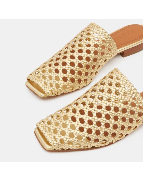 Mules en Cuir Marquez dorées