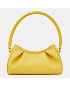 Sac à main en Cuir Small Dimple jaune 13x23x8,5 cm