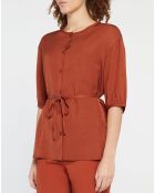 Chemise Aprila  marron rouille