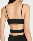 Combinaison pantalon Pryanka à découpes au dos noire