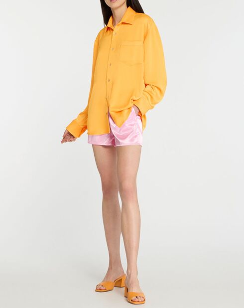 Chemise fluide et ample Noélie orange