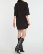 Robe t-shirt oversize en Coton Rafa noire