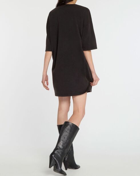 Robe t-shirt oversize en Coton Rafa noire